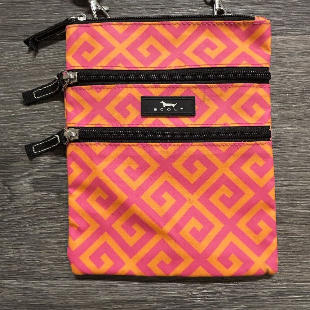 Scout Sally Go Lightly Crossbody Bag Coated Cotton Water Resistant Pink Orange - Picture 2 of 11
